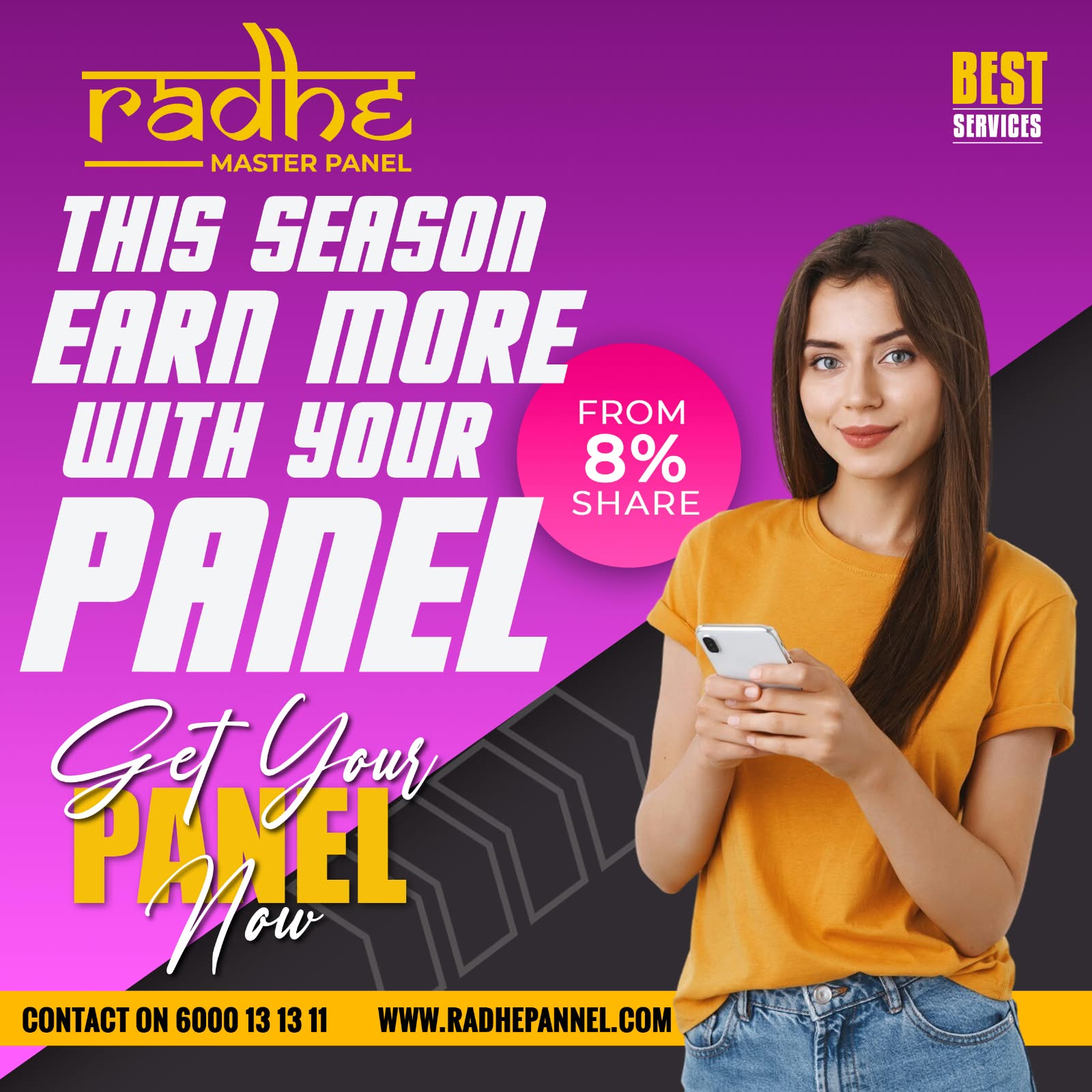 Radhe Master Panel - Earn More With Your Panel
